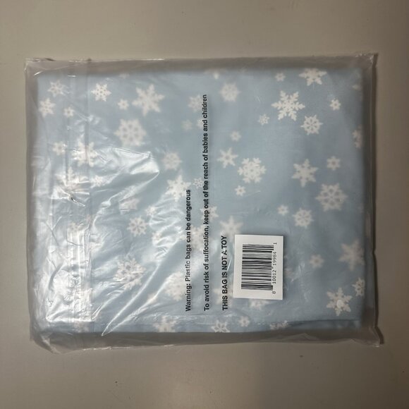 New Kate Spade Tote Blue With White Snowflakes 24 X 14 - Picture 4 of 4